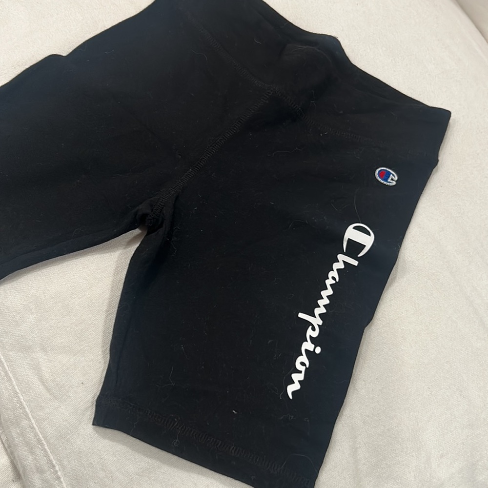 Champion Black Biker Shorts W Logo‎ - Picture 2 of 4